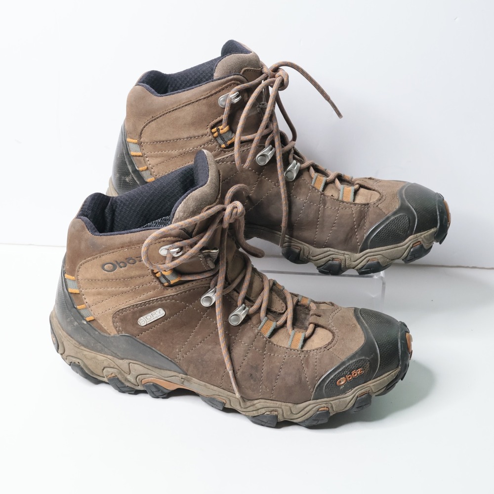 Oboz‎ Bridger Mid BDry Waterproof Hiking Boots Mens 9.5 Brown Leather 22101
